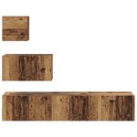 vidaXL Ensemble meuble TV 4 Pièces Bois ancien 80 x 30 x 30 cm