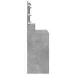 vidaXL Coiffeuse avec LED gris béton 80x41x134 5 cm