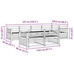 vidaXL Ensemble de canapés d'extérieur 7 pc Naturel