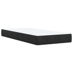 vidaXL Sommier à lattes de lit avec matelas Noir 100x200 cm Velours