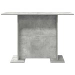 vidaXL Table de salle à manger Gris béton 110 x 60 x 75 cm