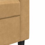 vidaXL Canapé à 3 places Marron 210 cm Velours