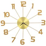 vidaXL Horloge murale Métal 50 cm Doré