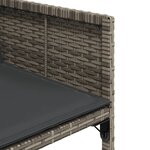 vidaXL Ensemble à manger de jardin 15 Pièces coussins gris résine tressée