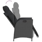 vidaXL Ensemble à manger de jardin 9Pièces coussins noir résine tressée