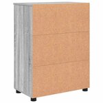 vidaXL Cabinet de salle de bain avec porte Sonoma gris 60 x 35 x 80 cm