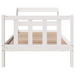 vidaXL Cadre de lit sans matelas blanc 100x200 cm bois de pin massif
