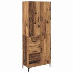 vidaXL Haut Armoire Bois Ancien 69 5 x 34 x 180 cm Bois d'ingénierie