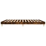 vidaXL Cadre de lit sans matelas chêne fumé 150x200 cm bois ingénierie