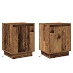 vidaXL Cabinet de chevet 2 Pièces Bois ancien 39 x 34 5 x 50 cm