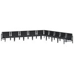 vidaXL Ensemble de canapé de jardin 9 Pièces Anthracite Acier