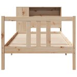 vidaXL Lit bibliothèque sans matelas 75x190 cm bois de pin massif