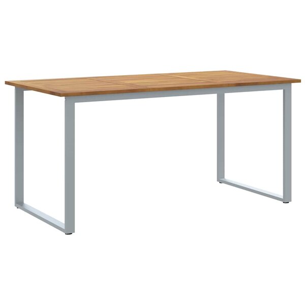vidaXL Table de Jardin Gris 160 x 80 x 75 cm Bois d'Acacia Massif