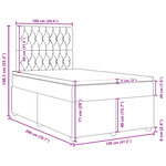 vidaXL Sommier à lattes de lit avec matelas Noir 120x200 cm Tissu