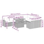 vidaXL Salon de jardin avec coussins 10 Pièces beige résine tressée