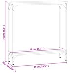 vidaXL Table console chêne fumé 75x22 5x75 cm bois d'ingénierie