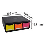 Exacompta Ensemble de tiroirs de bureau Toolbox Maxi avec 3 tiroirs
