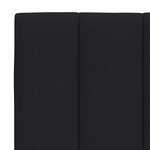vidaXL Coussin de tête de lit noir 140 cm tissu