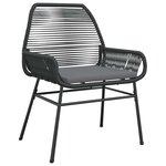 vidaXL Ensemble de salle à manger pour jardin 5 Pièces Noir polyrotin