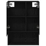 vidaXL Armoire Miroir de Salle de Bain Chêne noir 50 x 14 5 x 70 cm
