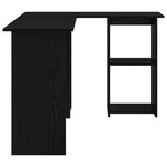 vidaXL Bureau en chêne noir Chêne noir Bois d'ingénierie Moyen