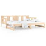 vidaXL Lit coulissant Bois de pin solide 2x(90x190) cm