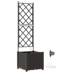 vidaXL Cache-pot de jardin Marron 40 x 40 x 142 cm Acier