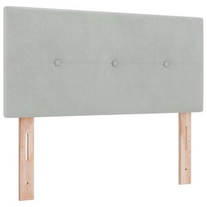 vidaXL Tête de lit LED avec bandes LED Gris clair 100 cm Velours