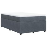 vidaXL Sommier à lattes de lit et matelas gris foncé 120x190cm velours