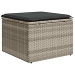 vidaXL Salon de jardin 6 Pièces avec coussins gris clair résine tressée