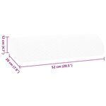 vidaXL Coussin pour jambes Uni Blanc 52 x 20 x 12 cm