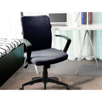 Q-connect chaise bureau rotative - Métal tissu - Max. supporte 130kg - Noir