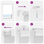 vidaXL Store enrouleur de douche avec cassette largeur du tissu 116 cm