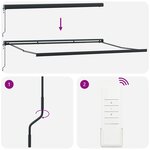 vidaXL Auvent Rétractable Anthracite 400 × 300 cm Tissu  Métal