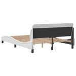 vidaXL Cadre de lit Dover blanc 137x190 cm similicuir