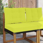 vidaXL Coussin de canapé d'extérieur 2 Pièces Vert Polyester