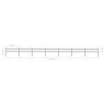 vidaXL Clôture de jardin avec dessus en lance Acier 11 9 x 0 6 m Noir
