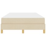vidaXL Lit à ressorts avec matelas Crème 120 x 200 cm tissu