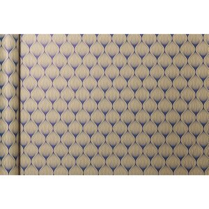 Rouleau de papier kraft brut 5x0 35m motif feuilles bleues clairefontaine