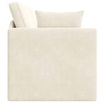 vidaXL Canapé-lit au sol 200cm Crème Velours