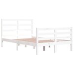 vidaXL Cadre de lit Blanc Bois de pin massif 120x200 cm