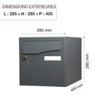 Boîte aux lettres antivandalisme gris Preface - Double face - RENZ