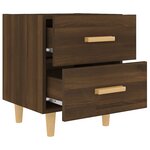 vidaXL Tables de chevet 2 Pièces Chêne marron 40x35x47 5 cm