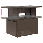 vidaXL Salon de jardin avec coussins 9 Pièces marron résine tressée