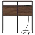 vidaXL Tête de lit de rangement Chêne marron 75 cm Bois d'ingénierie