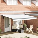 vidaXL Auvent Rétractable Automatique Blanc 400x300 cm