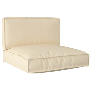 vidaXL Set de coussins de palette 2 Pièces Beige 80 x 80 x 12 cm