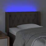 vidaXL Tête de lit à LED Taupe 83x16x78/88 cm Tissu