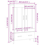 vidaXL Buffet haut chêne fumé 69 5x31x115 cm bois d'ingénierie