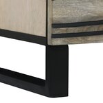 vidaXL Tables de chevet 2 Pièces Blanc et noir 40 x 33 x 46 cm